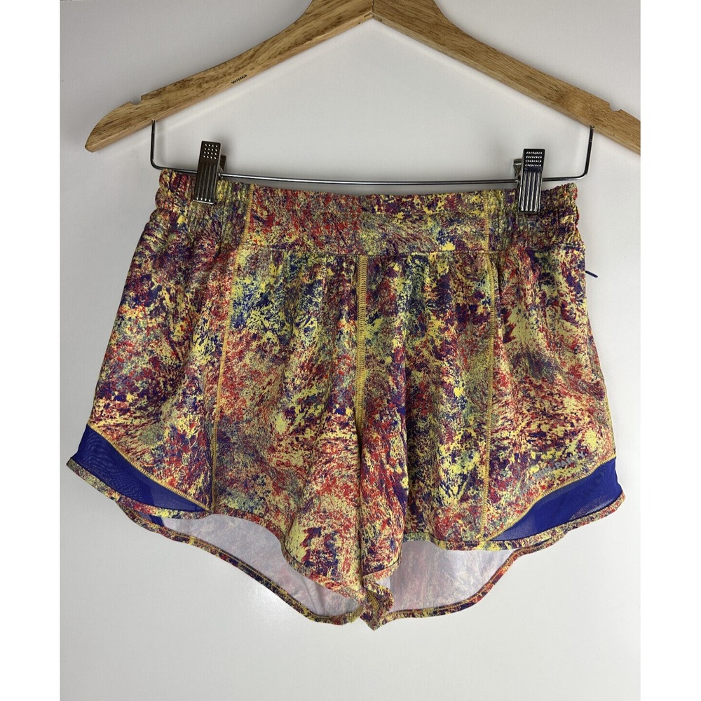 🦄 Lululemon SeaWheeze Hotty Hot Short 4" Woodland Sprint Women's Size 8 Tall - Picture 3 of 12